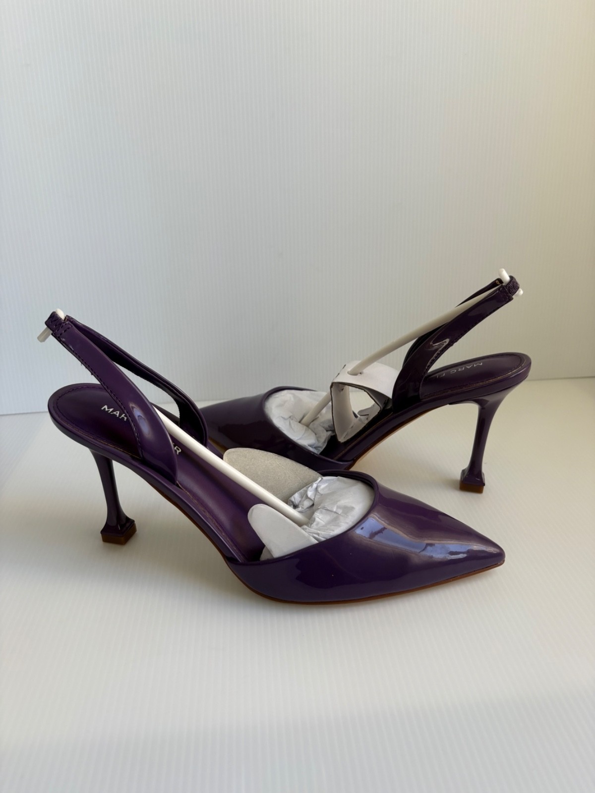 Marc Fisher Hadya Stiletto Slingback Pumps 9 M Purple Pointy Toe Heels NWO