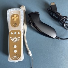 Nintendo Wii Remote Plus Gold Zelda Skyward Sword Limited Edition Tested !!