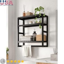 Adjustable Bathroom Storage Shelf 3 Tier Organizer Space Saving Towel Rack New