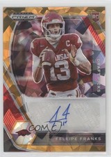 2021 Panini Prizm Draft Picks Orange Ice Feleipe Franks #DPA-FFR Auto 0pm3