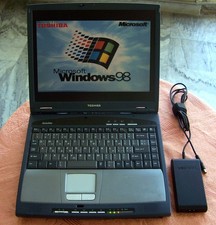 Win 98 Toshiba S-1800 Pentium 3, 128 MB 4 GB floppy seriale dosaggio parallelo (cds ibm)