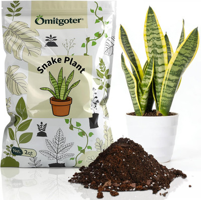 Organic Snake Plant Potting Soil 1Qt- Well-Draining Nutrient-Rich Mix for Health