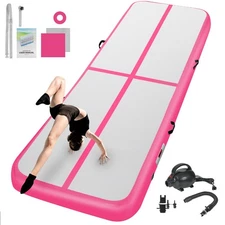 Inflatable Air Mat Tumble Track Training Tumbling Mat with Electric Pump, 10f...