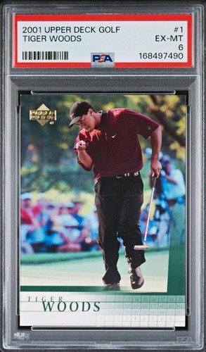 Upper Deck 2001 Upper Deck Golf TIGER WOODS #1 RC PSA 6 Graded
