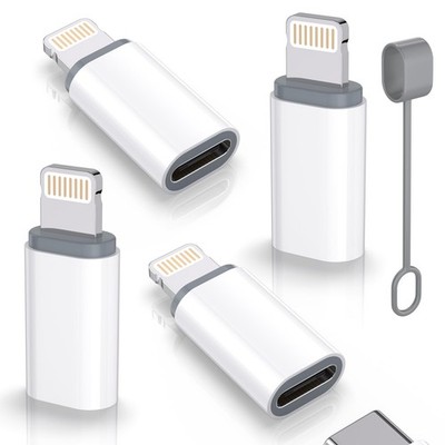 USB C Type C to Lightning Adapter MFi Certified 4 Pack 27W Fast Charging Data...
