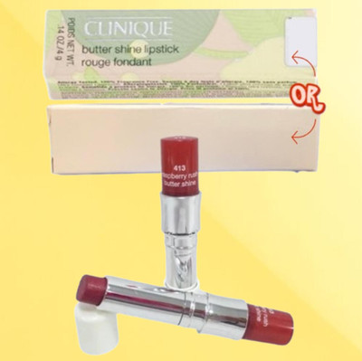 BUTTER SHINE BY CLINIQUE 413 RASPBERRY RUSH LIPSTICK 0.14 OZ LOT OF 2