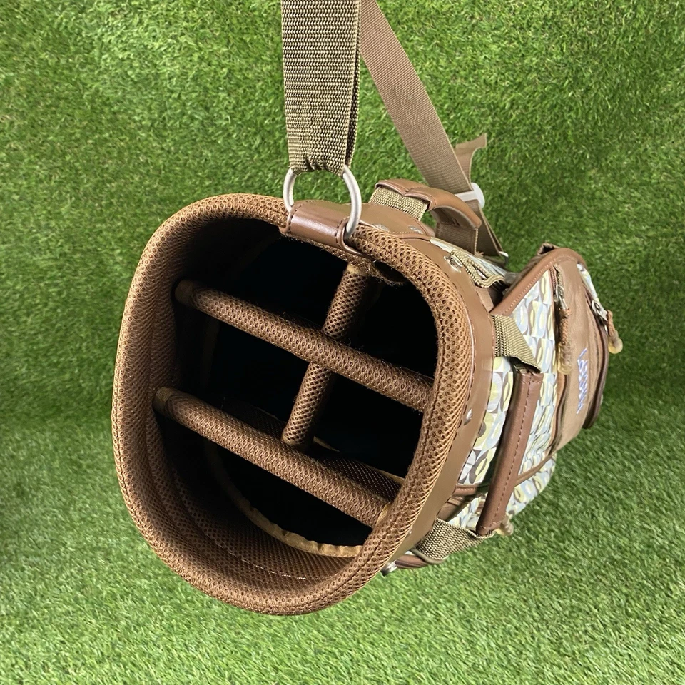 Сумка для гольфа дамская Precept коричневая тележка 5 направлений ⛳️ круги узоры - Изображение 3 из 4