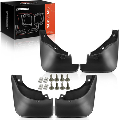 4-Pack Black Mud Flaps for 1992-1996 Toyota Camry Sedan Front & Rear