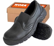 Zapatos de trabajo sin cordones negro 37 FODREIS SAFETY SHOES puntera SB E...