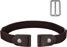 No Buckle Women Men Stretch Belt, Invisible Elastic Belt for Jeans Pants Dresses