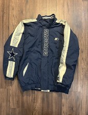 Vintage 90s Starter Dallas Cowboys NFL Pro Line Jacket Size XL Sleeve Tear