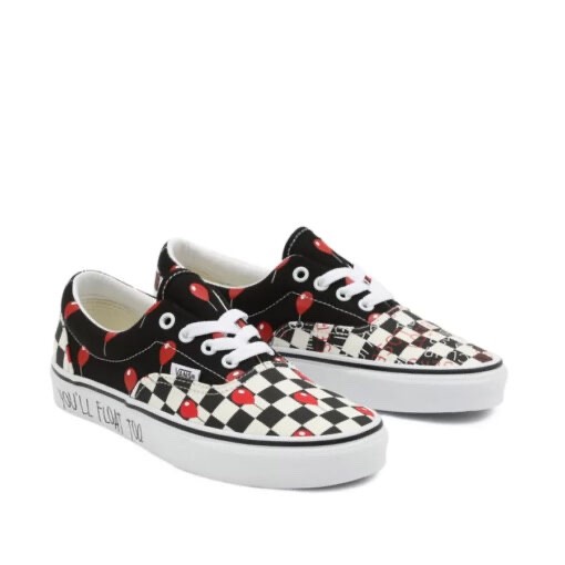new men's Vans era checkerboard/ black/red horror collection pennywise  IT