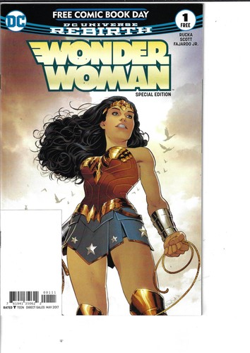Wonder Woman 1 Rebirth Free Comic Book Day NM 2017 Glossy