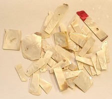 46 pieces Mother of Pearl shell inlay antique box restoration escutcheon guitar