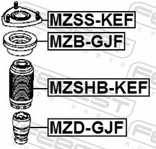 2x ✅Fits FEBEST MZD-GJF FRONT SHOCK ABSORBER REBOUND MAZDA 6 GJ 2012 ⭐UK Seller⭐