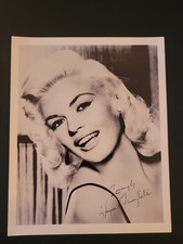 Jayne Mansfield Photo 1950s Black & White Smiling