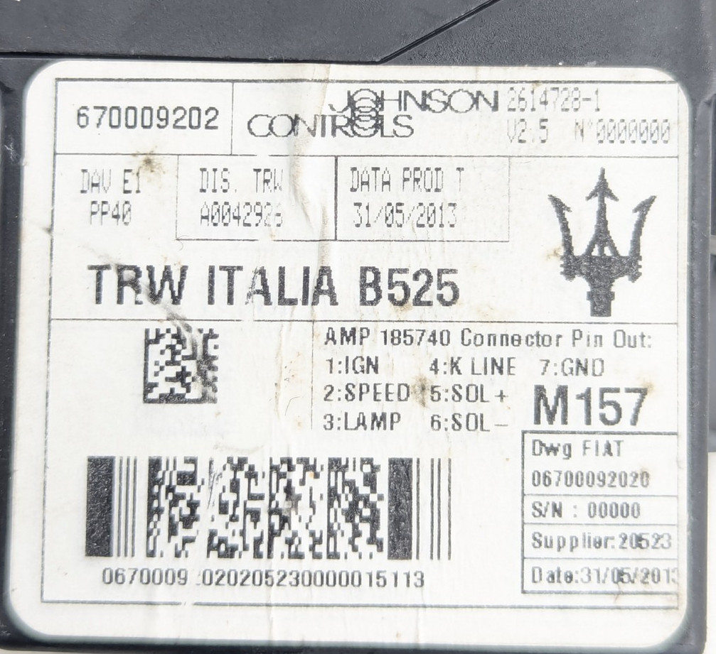 14-17 Maserati Quattroporte Power Steering P/S Control Module Unit 670009202