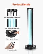 New UV Light, 55W Ultraviolet Lamp with Ozone Purifier, UVC Lamp with 30/60/120