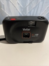 Vtg, Vivitar IC100 35 MM, Point Shoot, Focus Free Film Camera Untested
