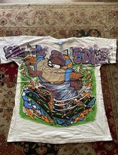 Vintage Looney Tunes Taz AOP 1994 Single Stitch Graphic Print