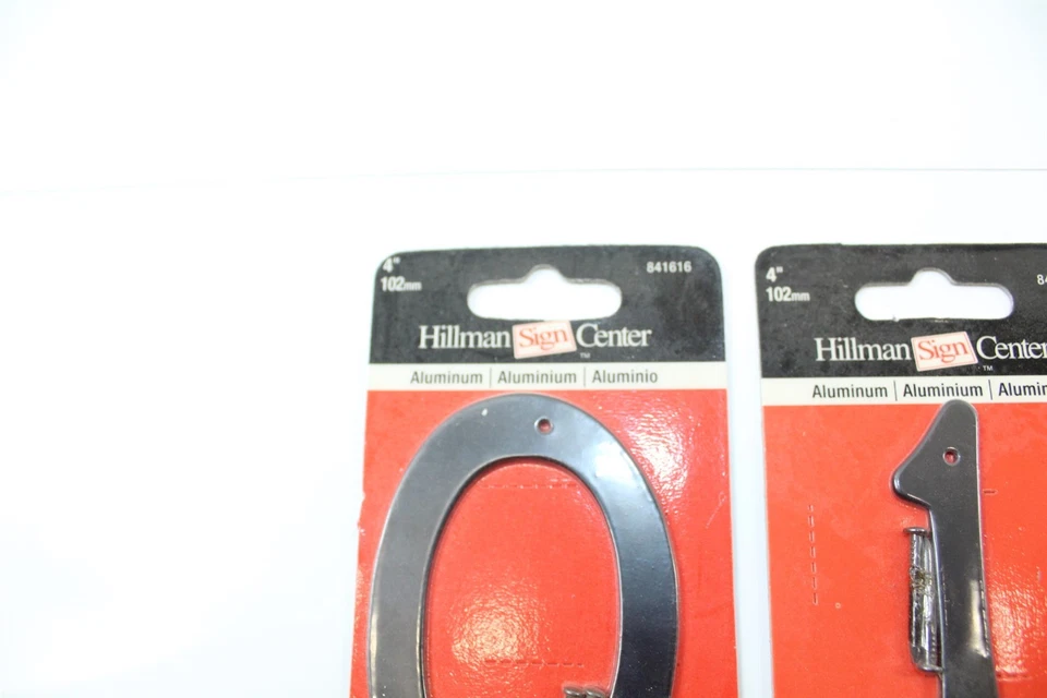 Outdoor House / Mailbox Aluminum Numbers 4" Lot of 4 Includes #'s 0, 1, 1 And 4 - Image 3 of 4