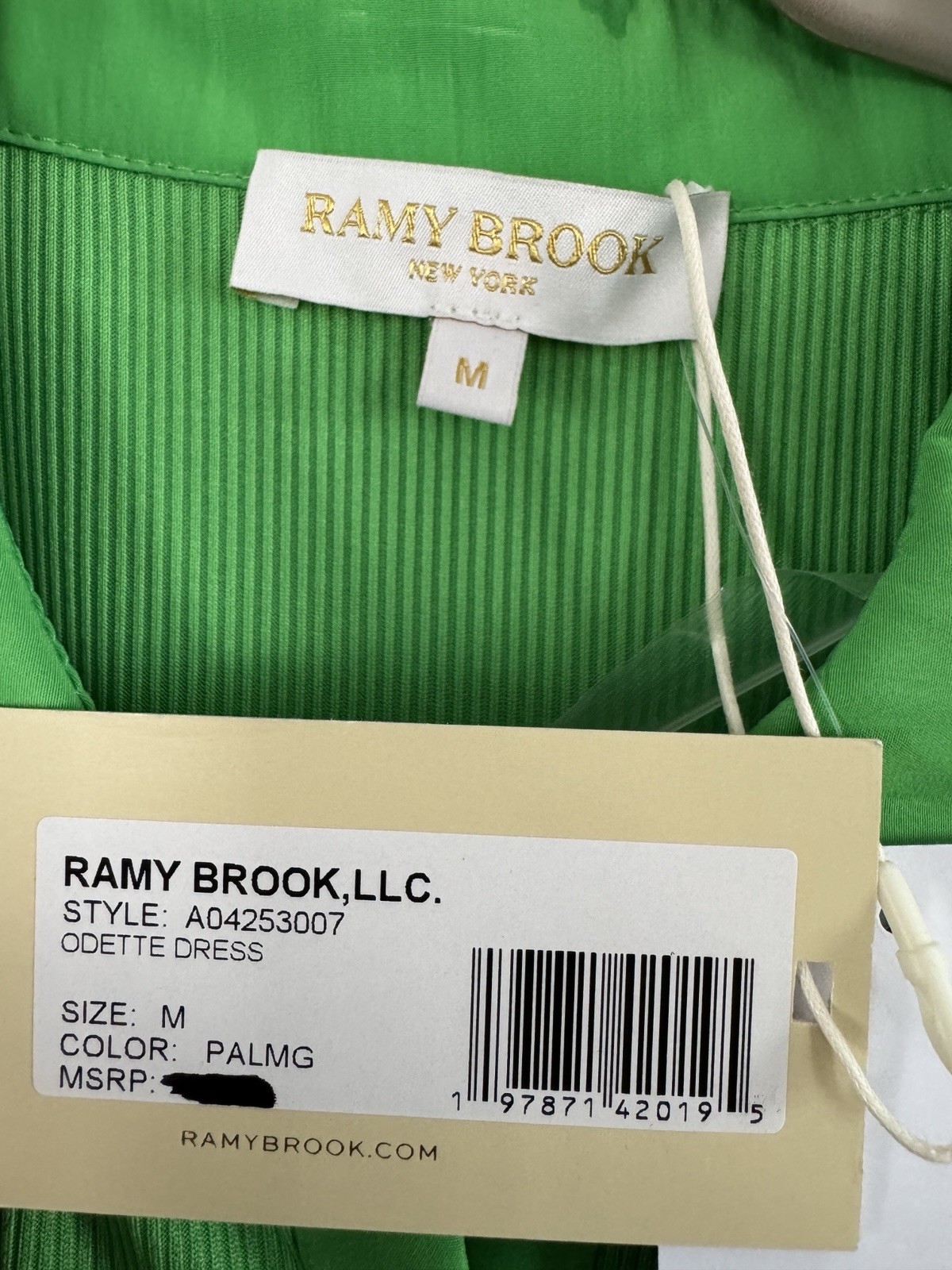 Ramy Brook Women's Odette Sleeveless Mini-Shirtdress Tropic Green Size M NWT thumbnail 5