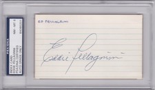 Eddie Pellagrini 1946 Boston Red Sox Index Card PSA DNA Auto 8 Boston College HC