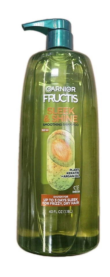 Garnier Fructis Sleek & Shine Soothing Shampoo Keratin + Argan Oil  40fl.oz. 1pk - Image 2 of 4
