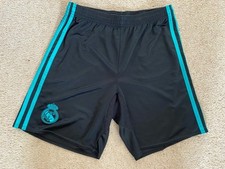 Adidas Real Madrid Football Shorts 2017 Black & Green Age 11-12 years