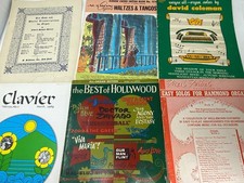 Vtg Organ Sheet Music Books Lot 6pc Instruction Books Waltz Tango Memory Chords