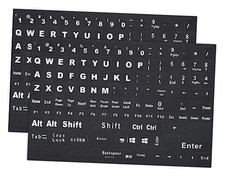 2PCS English Keyboard Stickers Replacement Letters, English-full Keyboard 2PCS