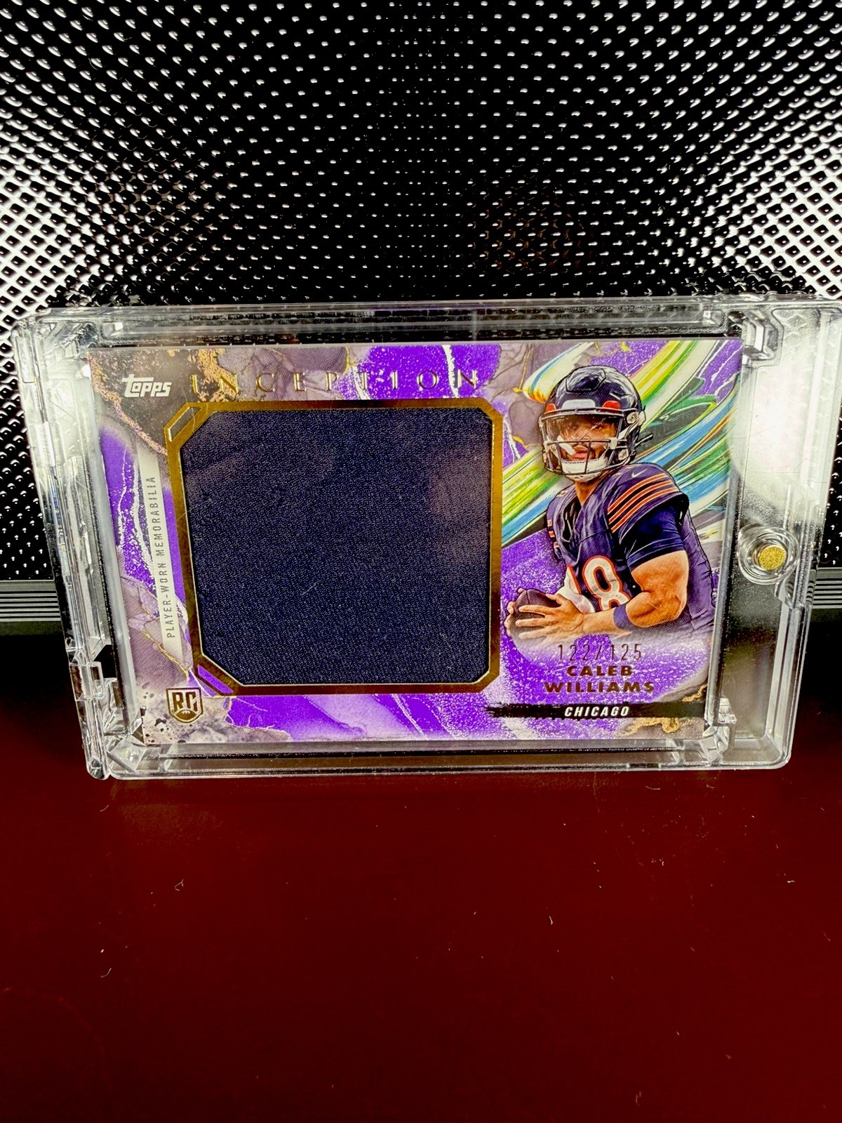 Topps 2024 Topps Inception Rookie Jumbo Relics Caleb Williams RJR-CW Purple /125