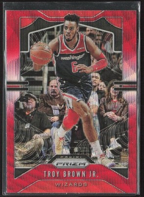 2019-20 Panini Prizm #196 Troy Brown Jr. Prizms Ruby Wave