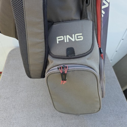 Ping Hoofer 14 stand bag/ Cart Bag, Red / Navy / Grey, Nice - Picture 8 of 15