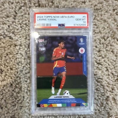 Topps 2024 Topps Now UEFA Euro Lamine Yamal #5 /12345 PSA 10 Graded