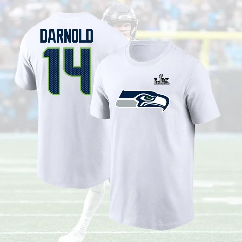 Sam Darnold #14 Seattle Seahawkss Super B.owl LX Player Name & Number S-5XL