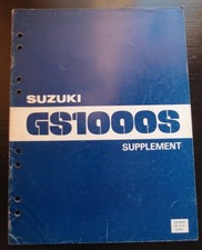 Suzuki GS1000S 1979 supplement service manual, officina, originale in inglese