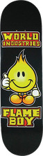 WORLD INDUSTRIES SOLID GOLD FLAME BOY SKATEBOARD DECK-8.25 BLACK