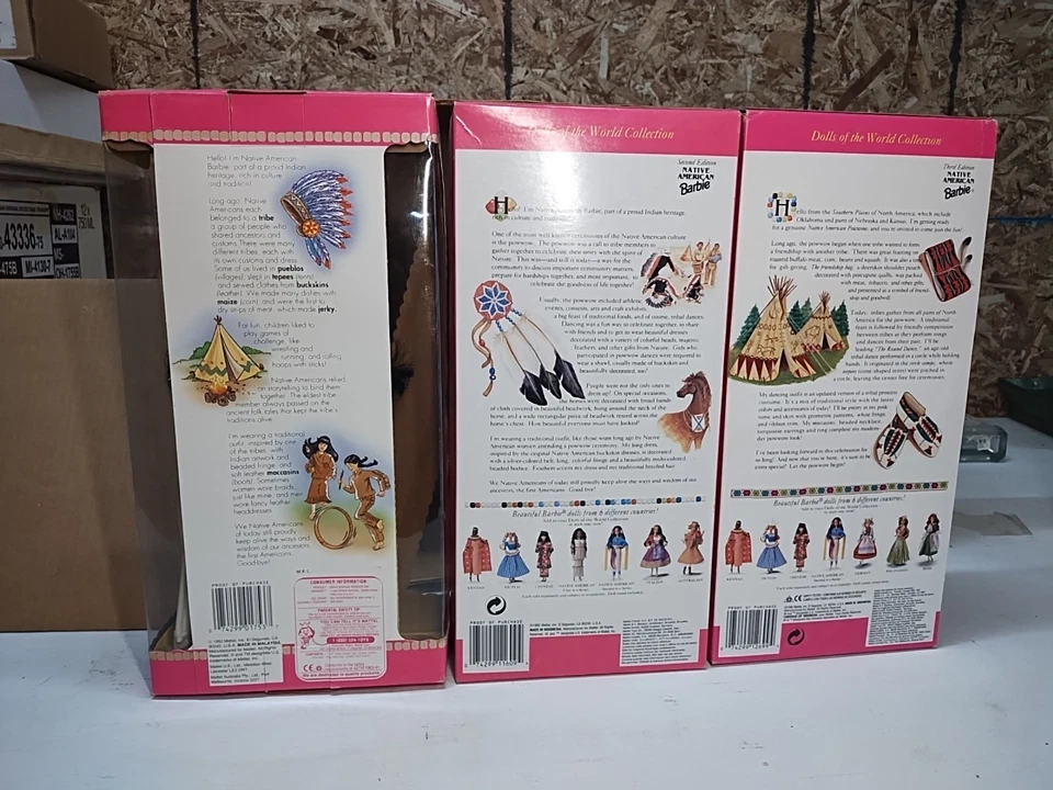 Barbie Native American 3 Dolls #1753, #11609, #12699 Special Editions 1990's - Image 2 of 4
