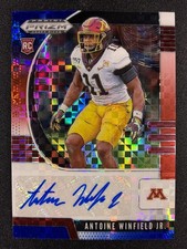 2020 Prizm Draft Picks #182 Antoine Winfield Jr Red White & Blue Rookie Auto /99