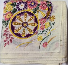 USED HANDKERCHIEF VINTAGE BANDANA PATTERN COTTON 13" POCKET SQUARE HANKY