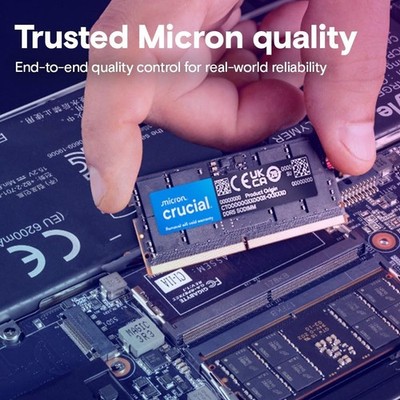 Crucial 16GB(8GB×2) DDR5-4800 SODIMM NEW Crucial 16GB Kit (2x8GB) DDR5 4800 MHz Laptop RAM Memory