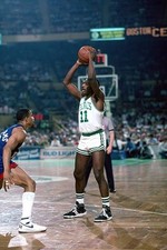 Sam Vincent Boston Celtics holds the ball on the wing v New Jersey- Old Photo