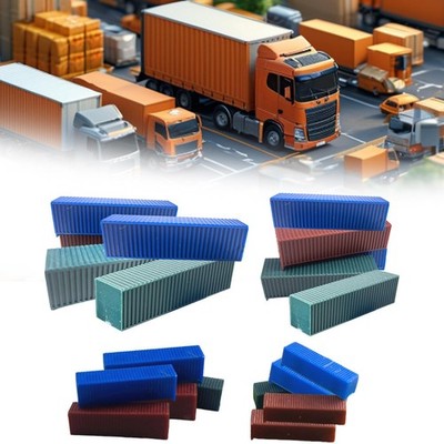 5Pcs Miniature Container Models Diorama Kits Mini Scene Decor Cargo Container