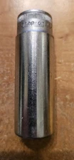 Vintage Snap On 13/16" Chrome Deep Socket; 1/2" Drive 12 pt S-260 Made In USA