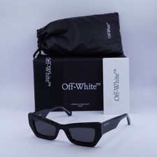 Off-White OERI137 AURORA 1007 Shiny Black/Dark Grey 51-21-145 Sunglasses New ...