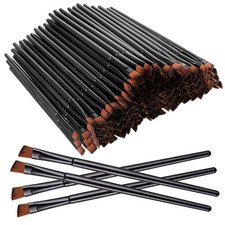 200 Pieces Disposable Angled Eyebrow Brushes Bulk,Eyeliner Brow Tint Black