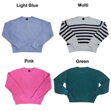 Gap Women's Soft Woven Fabric Pull-On Relaxed Fit Crewneck Sweater