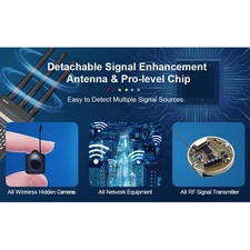 RF Detector Bug WiFi Camera Finder Listening Device GPS Wireless Signal Scanner