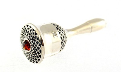 Babyrassel 17g aus Silber Weihnachten Patengeschenk Geburt Taufe Glocke Klapper